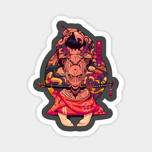 Kitsune Fury Magnet by BrunoMota