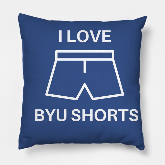 I LOVE BYU SHORTS Pillow by Track XC Life