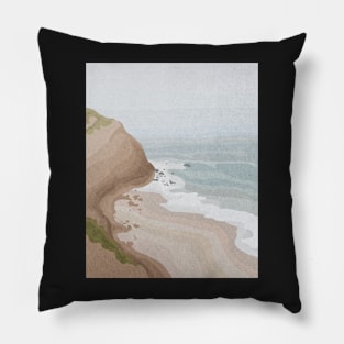 Beach art coastal illustration Pillow