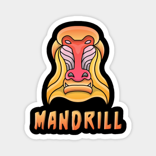 Mandrill Monkey Character Design Magnet