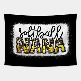 Softball Nana Leopard Shirt Softball Nana Tapestry