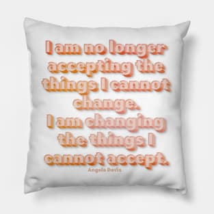 Angela Davis Quote Pillow