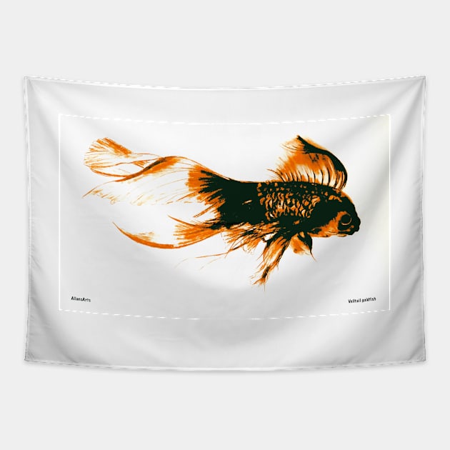 Veil - tailed Goldfish Tapestry by AllansArts