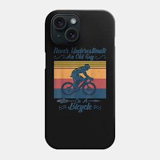 Never Underestimate An Old Guy On A Bicycle Cycling Phone Case