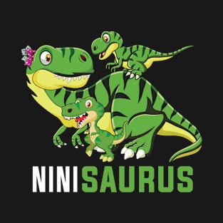 NINIsaurus Cute NINI Saurus Dinosaur Christmas T-Shirt