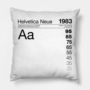 Helvetica Neue Typography Font Graphic Design Pillow