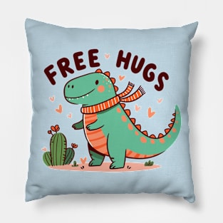 T-Rex Free Hugs Pillow