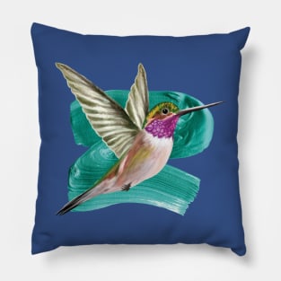 Modern Hummingbird I Pillow