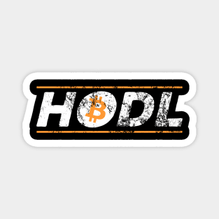 Vintage HODL Bitcoin Crypto Hold BTC Distressed Magnet