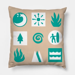 Surfer Geometry Pillow