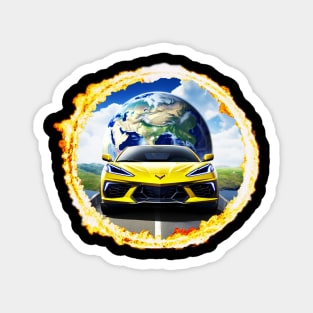 C8 Corvette Ring of Fire Eclipse Super Car Racecar Sports Car Eclipse Magnet