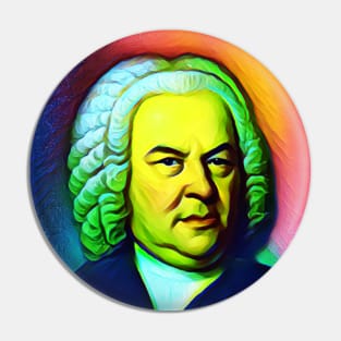 Johann Sebastian Bach Colourful Portrait | Johann Sebastian Bach Artwork 6 Pin