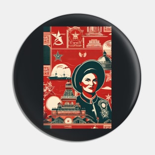 Soviet soldier art Pin