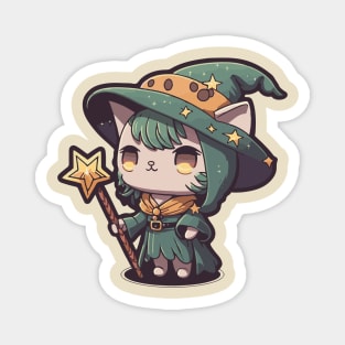 Chibi Wizard Cat Magnet