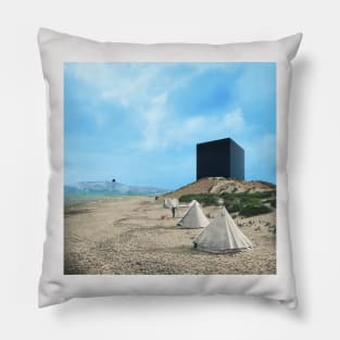 Between Time - Surreal/Collage Art Pillow