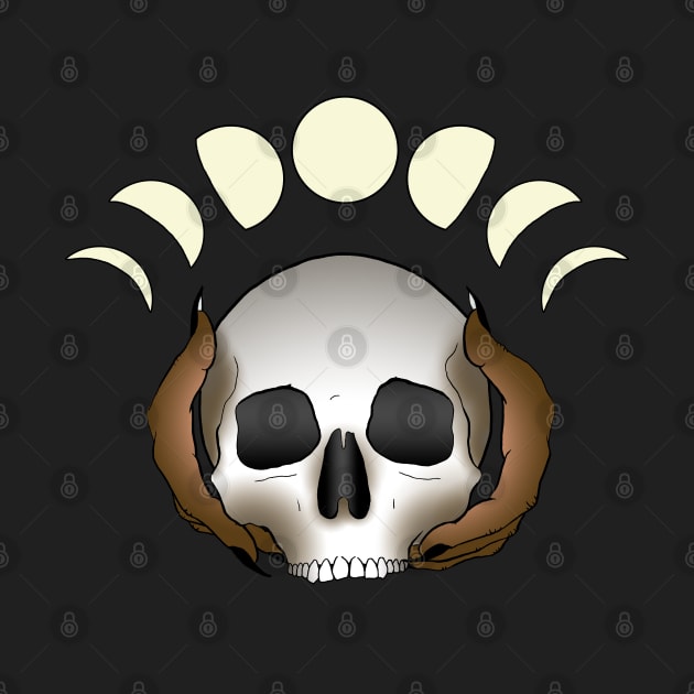 Moon Phase Skull Dark skin by Heather Dorsch Creations