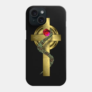 Gold Rosy-Cross + Serpent Phone Case