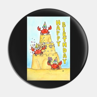 Red Crabs Birthday Pin