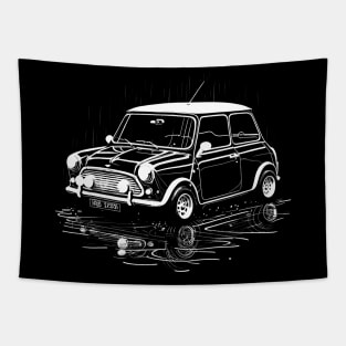 Mini Cooper in the rain Tapestry