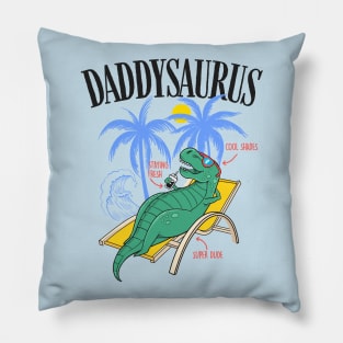 Father's Day Gift Daddysaurus T-rex Funny Dinosaur Daddysaurus Pillow