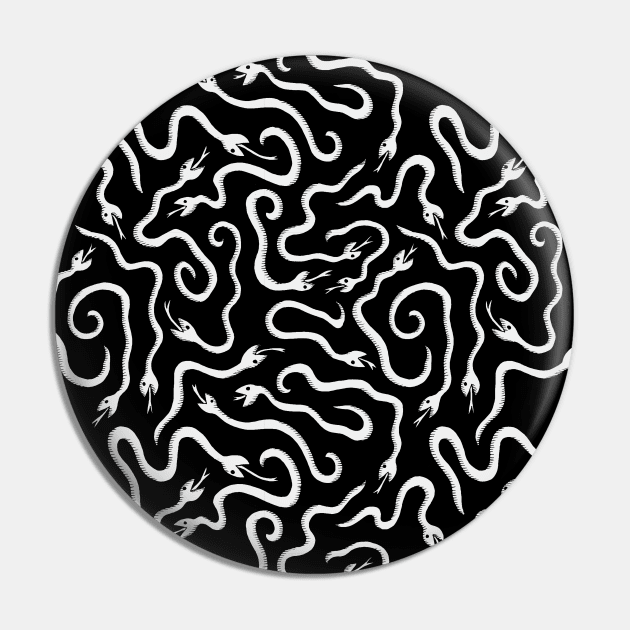 Playful White Snakes Pin by zeljkica