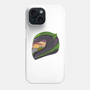 An epic landscape reflected in your visor! Phone Case