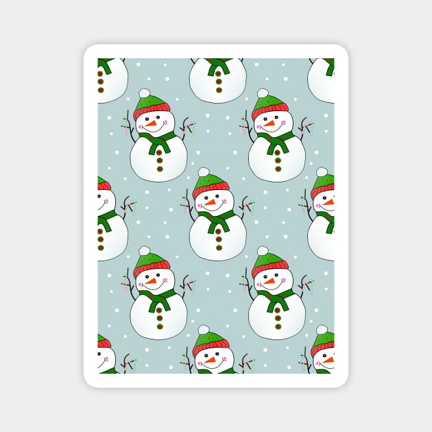 CUTE Snowman Pattern Magnet by SartorisArt1