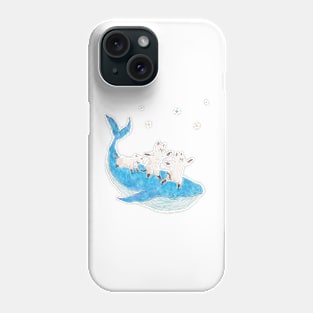 Surfing Whales Phone Case