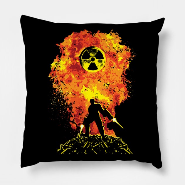 Nuke 'Em All Pillow by Daletheskater