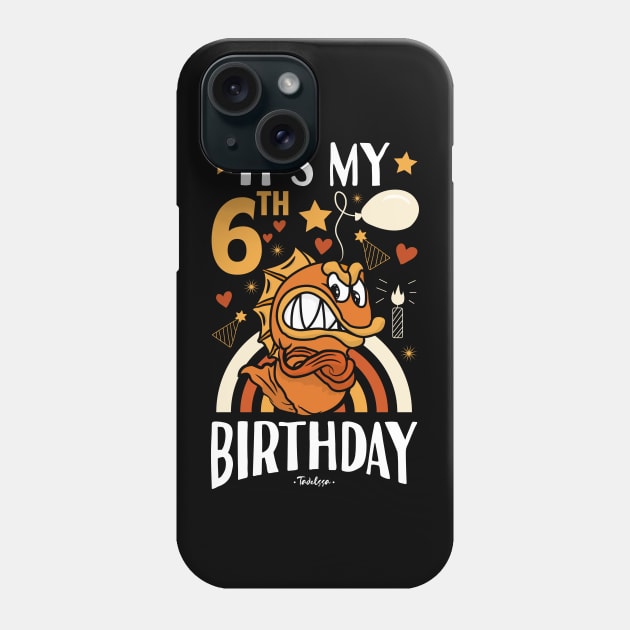 6th Birthday Fish Phone Case by Tesszero