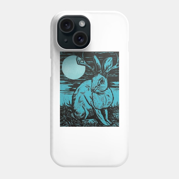 jackalope cryptid strange creature fake taxidermy Phone Case by charlesstat3