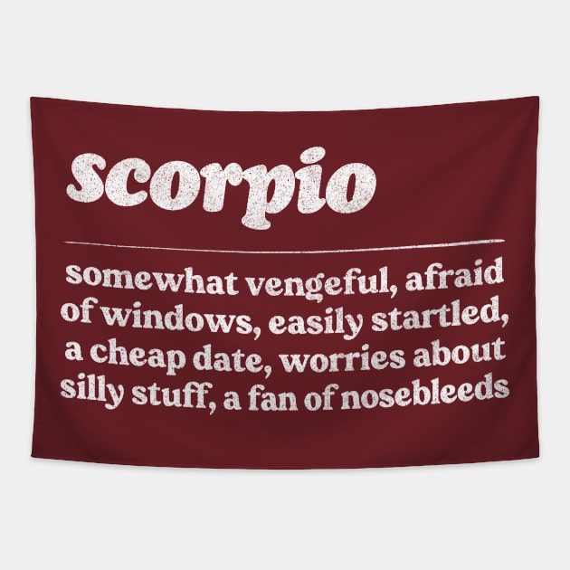 Scorpio Zodiac Symbol //// Humorous Gift Design Tapestry by DankFutura