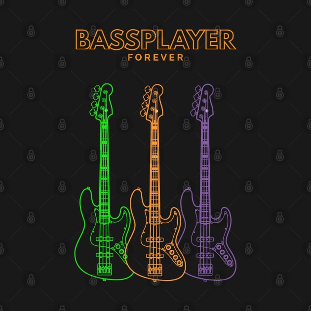 Bassplayer Forever J-style Bass Guitar Outline by nightsworthy