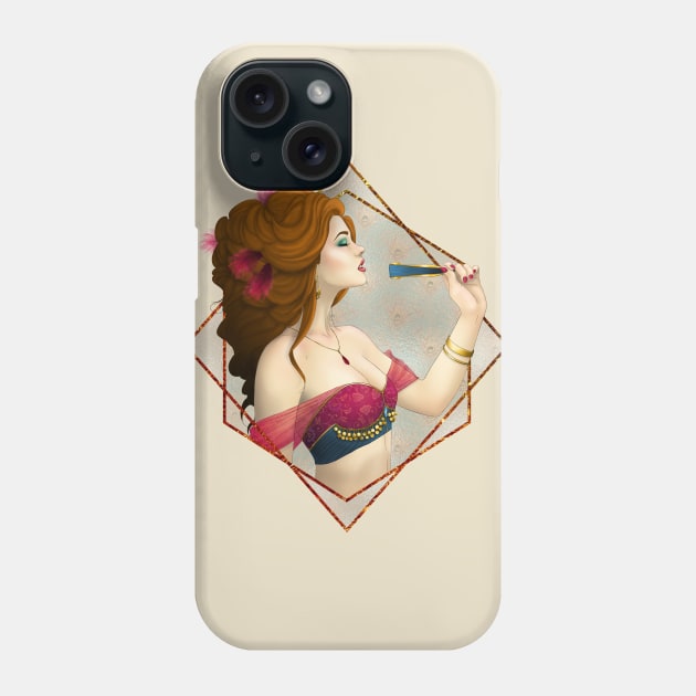 Dancing Girl - Before the Snap of the Fan Phone Case by CatAstropheBoxes