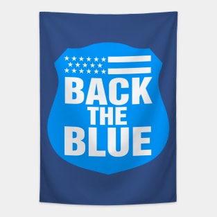 Back The Blue Shield Tapestry