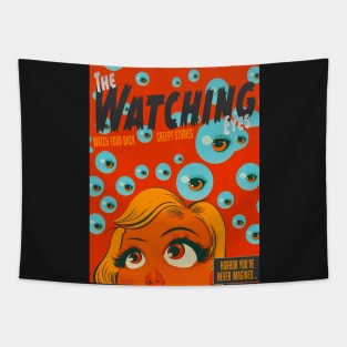 The Watching Eyes | Vintage Fictional Horror Art Tapestry