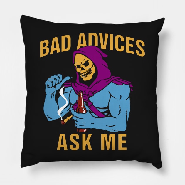 BAD AVICES Pillow by Talehoow