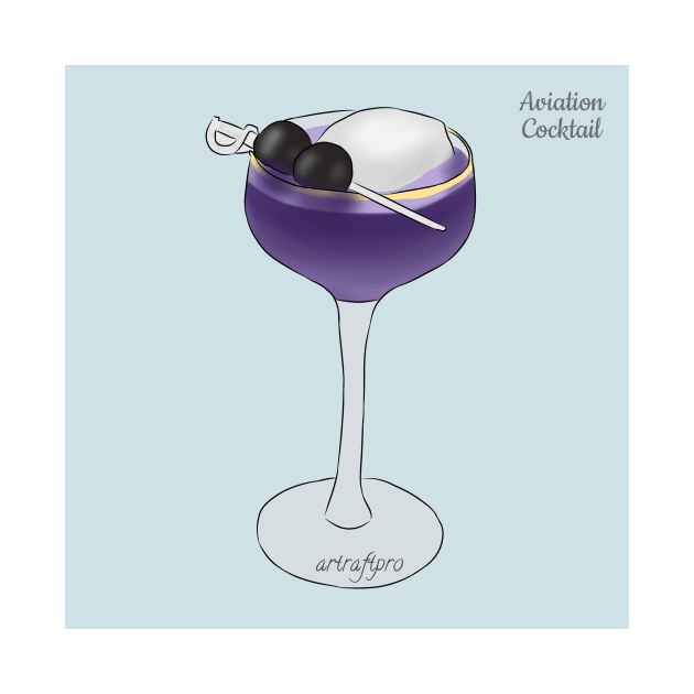 Aviation Cocktail Summer Drink by ArtRaft Pro
