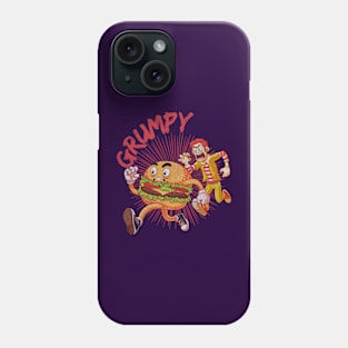 Grumpy | Burger on the Run! Phone Case