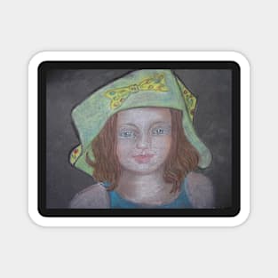 Young Girl In A Hat Magnet