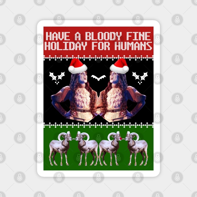 What We Do In the Shadows Christmas Sweater—Have a Bloody Fine Holiday for Humans Magnet by Xanaduriffic