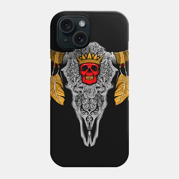 Bull Skull Phone Case by nelsoncancio