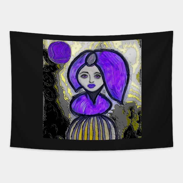 Purple Perfume Botticelli Tapestry by Sarah Curtiss