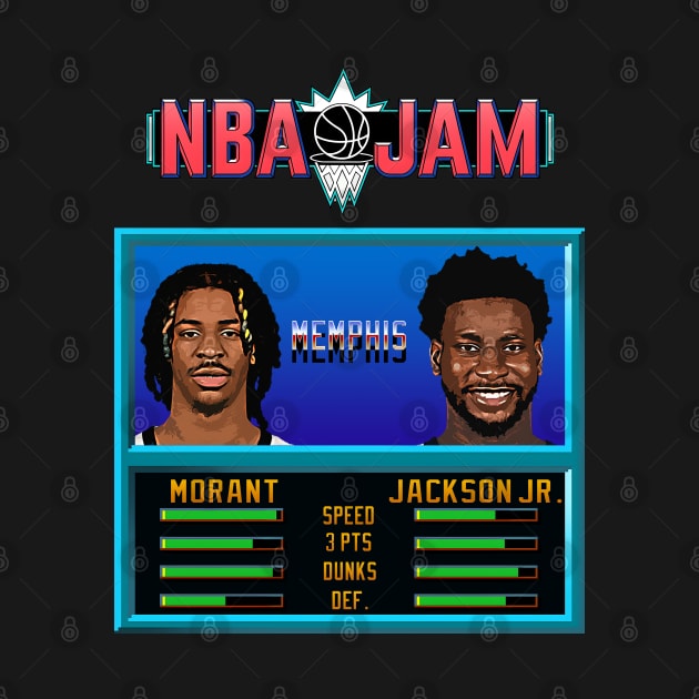NBA JAM - Memphis Basketball by Buff Geeks Art