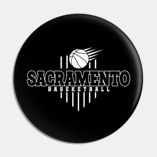 Vintage Pattern Sacramento Sports Proud Name Classic Pin