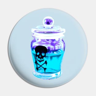 Deadly ice potion - blue and purple skull Pin