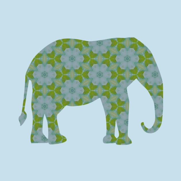 Floral Wild Elephant by LangleyDesigns