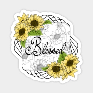 Blessed - Sunflowers Magnet