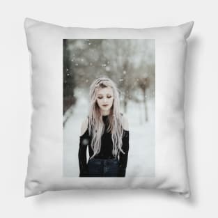 Snow Winter Pillow