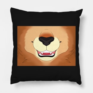 Tan Mane Lion Face Pillow